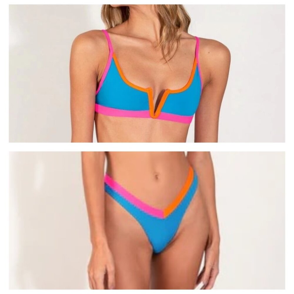 OneOne NWT Bikini Set Jenna Top and Jesse Bottom in Palmetto size XL